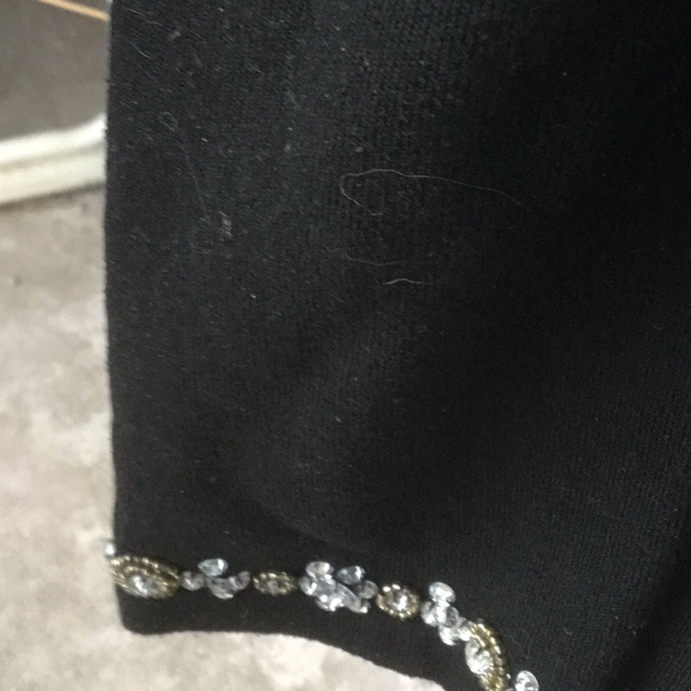 Pointelle Black sweater with embellishments S - Picture 4 of 4
